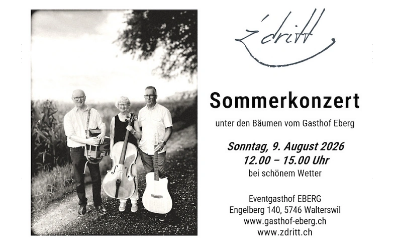 Garten - Sommerkonzert Musikensemble "z'dritt"