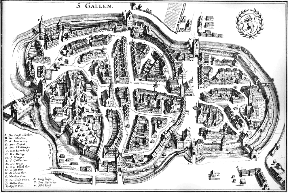 Ansicht der Stadt St. Gallen 1642